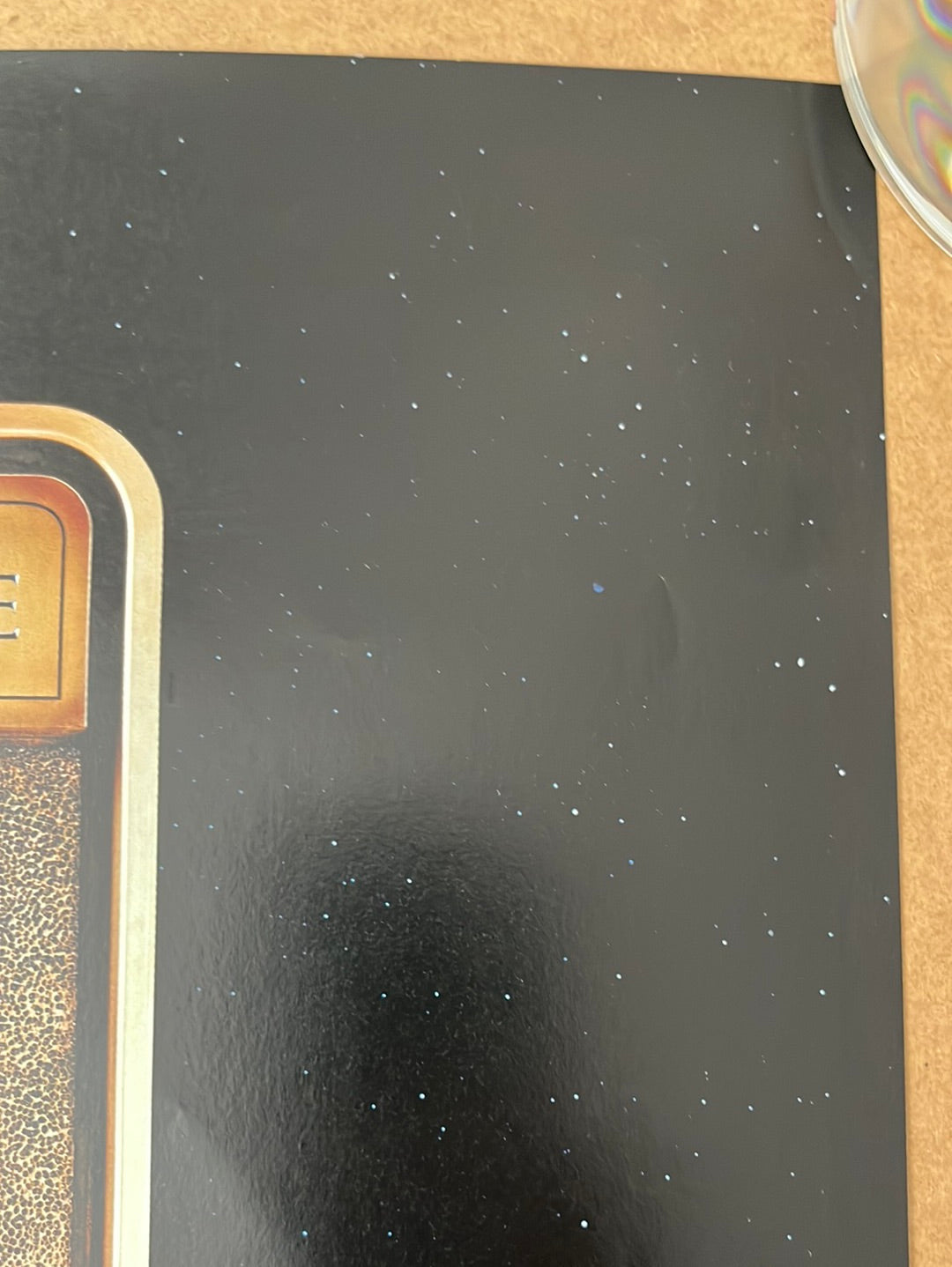 Black starry star wars trilogy french petite cinema poster with gold trimmed edge from 1997