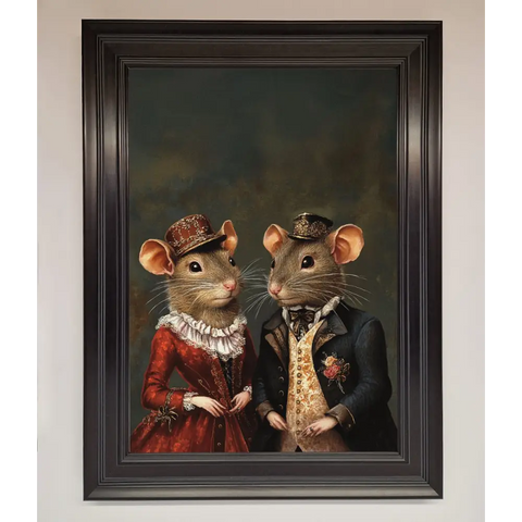 The Victorian Mice Framed Poster - A1 (59.4 x 84.1 cm) / Matt Black - Framed Print