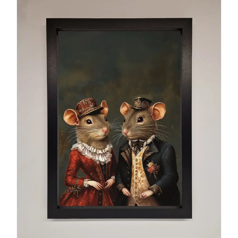 The Victorian Mice Framed Poster - A3 (29.7 x 42 cm) / Black - Framed Print