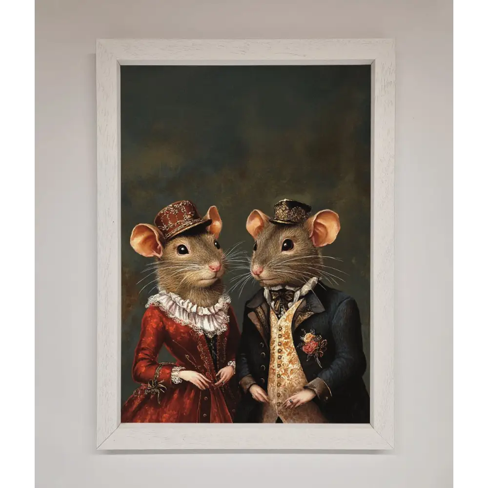 The Victorian Mice Framed Poster - A3 (29.7 x 42 cm) / White - Framed Print