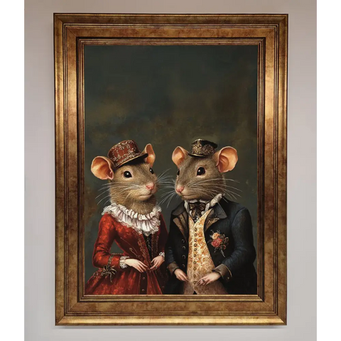 The Victorian Mice Framed Poster - B0 (100 x 141 cm) / Bronze - Framed Print