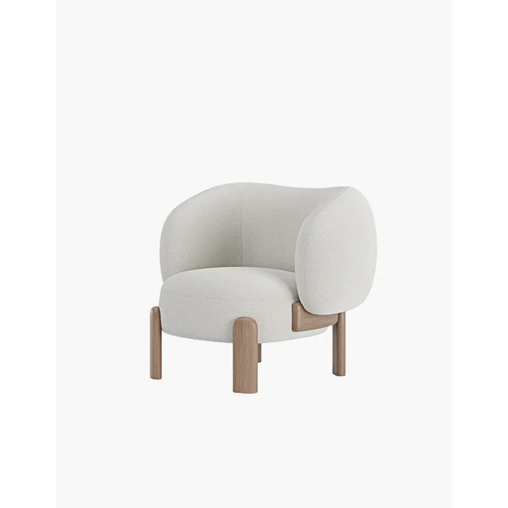 Thelonious Boucle Armchair White Armchair