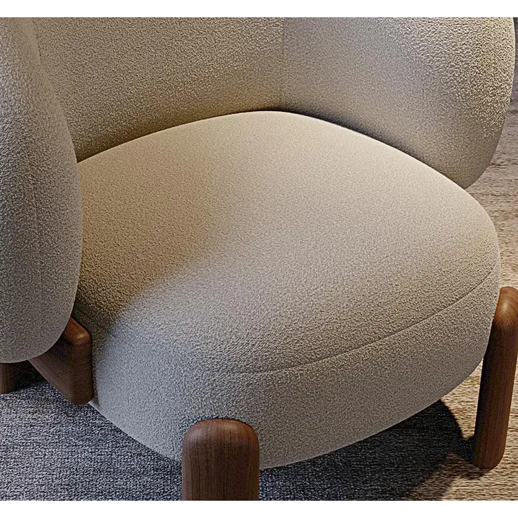 Thelonious Boucle Armchair White Armchair