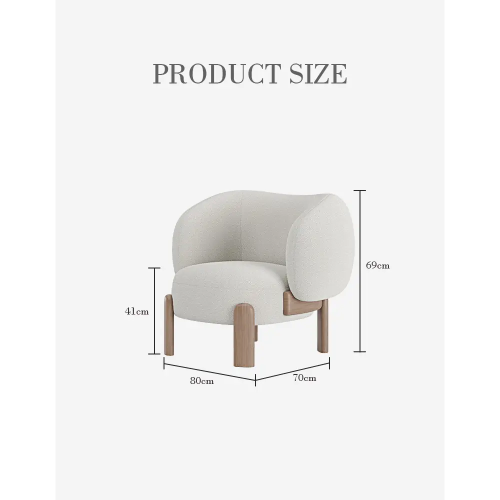 Thelonious Boucle Armchair White Armchair