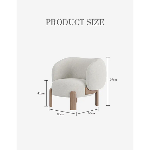 Thelonious Boucle Armchair White Armchair