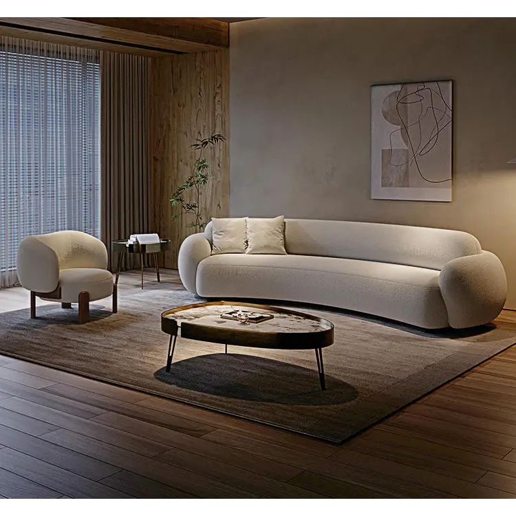 Thelonious Boucle Armchair White Armchair