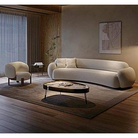 Thelonious Boucle Armchair White Armchair