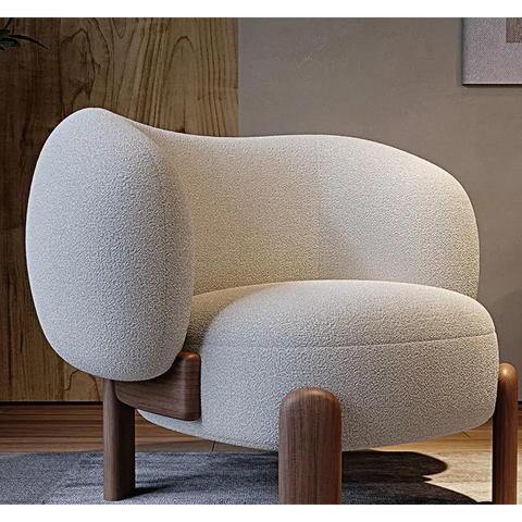 Thelonious Boucle Armchair White Armchair