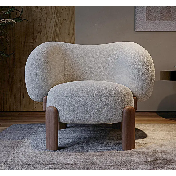 Thelonious Boucle Armchair White Armchair