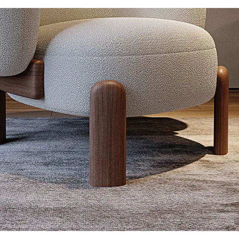 Thelonious Boucle Armchair White Armchair