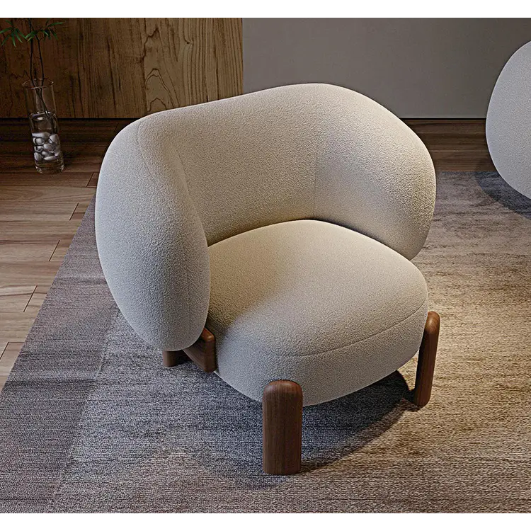 Thelonious Boucle Armchair White Armchair