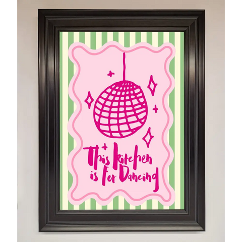 This Kitchen Is For Dancing Framed Wall Art - A1 (59.4 x 84.1 cm) / Matt Black - Framed Print