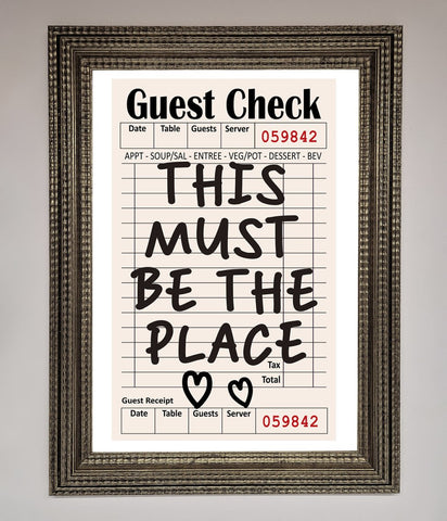 This Must Be The Place Beige Framed Wall Art