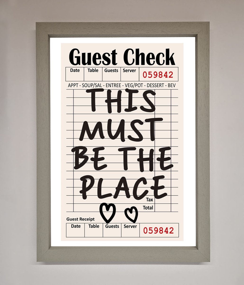 This Must Be The Place Beige Framed Wall Art