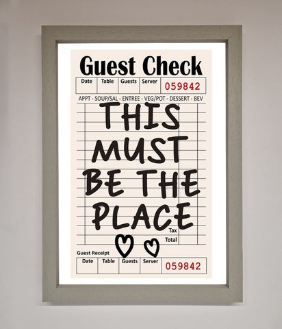 This Must Be The Place Beige Framed Wall Art
