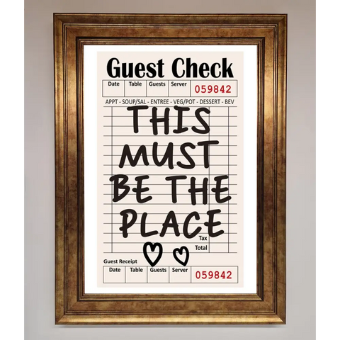 This Must Be The Place Beige Framed Wall Art - A3 (29.7 x 42 cm) / Bronze - Framed Print