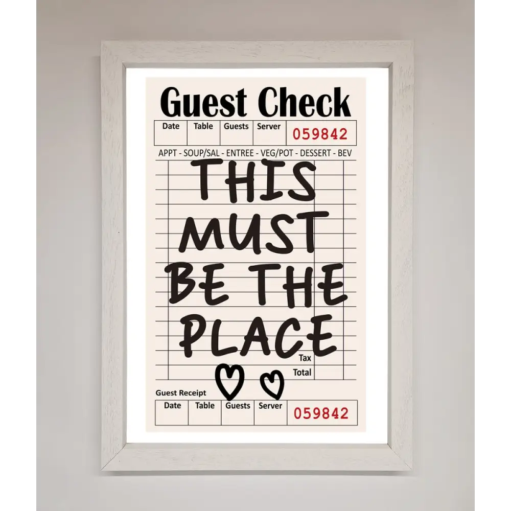 This Must Be The Place Beige Framed Wall Art - A3 (29.7 x 42 cm) / White - Framed Print