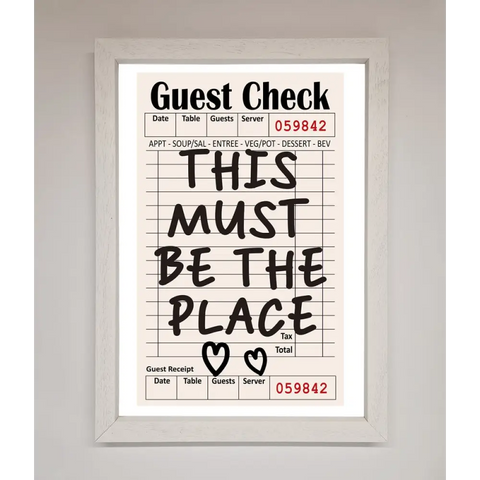 This Must Be The Place Beige Framed Wall Art - A3 (29.7 x 42 cm) / White - Framed Print