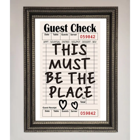 This Must Be The Place Beige Framed Wall Art - A3 (29.7 x 42 cm) / Ornate Silver Black - Framed Print