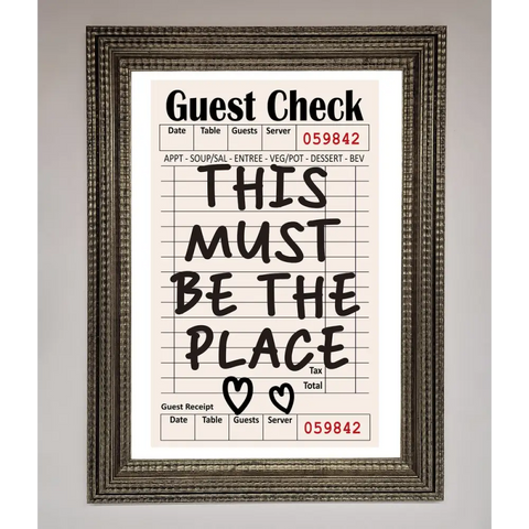 This Must Be The Place Beige Framed Wall Art - A3 (29.7 x 42 cm) / Ornate Silver - Framed Print