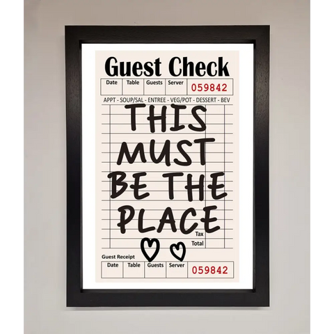 This Must Be The Place Beige Framed Wall Art - A3 (29.7 x 42 cm) / Black - Framed Print