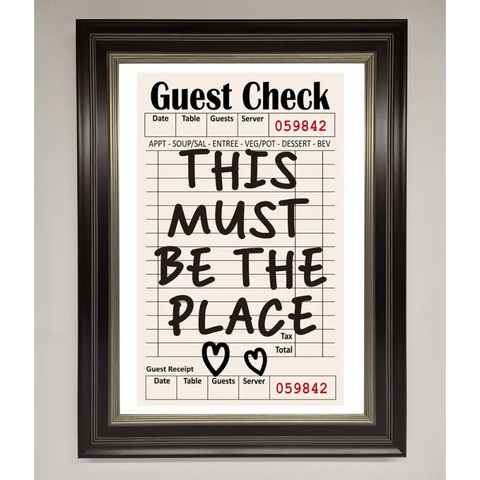 This Must Be The Place Beige Framed Wall Art - A3 (29.7 x 42 cm) / Black Silver - Framed Print