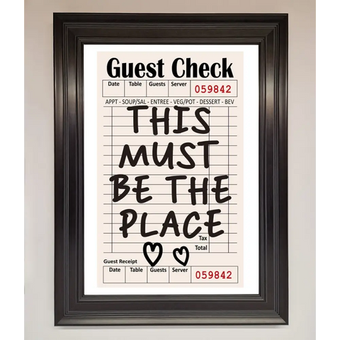This Must Be The Place Beige Framed Wall Art - A3 (29.7 x 42 cm) / Matt Black - Framed Print