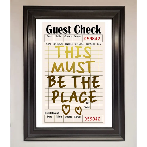 This Must Be The Place Foil Print - A1 (59.4 x 84.1 cm) / Matt Black - Framed Print
