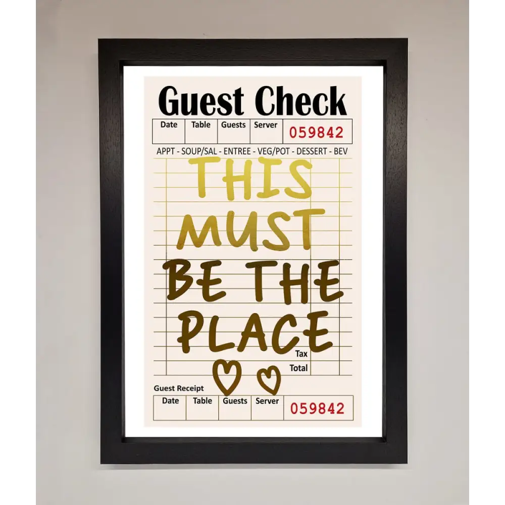 This Must Be The Place Foil Print - A3 (29.7 x 42 cm) / Black - Framed Print