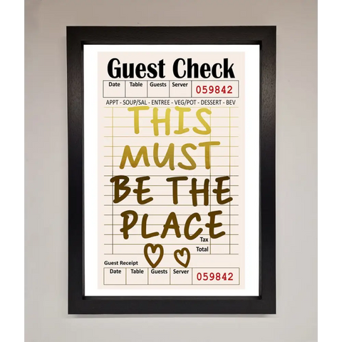 This Must Be The Place Foil Print - A3 (29.7 x 42 cm) / Black - Framed Print