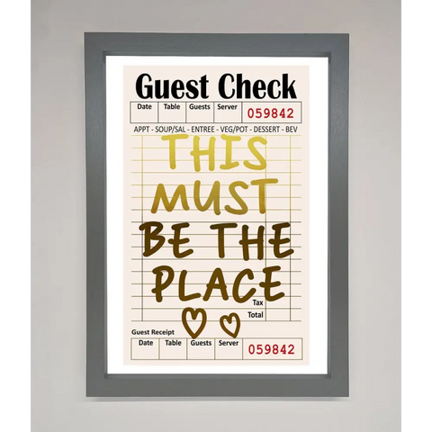 This Must Be The Place Foil Print - A3 (29.7 x 42 cm) / Dark Grey - Framed Print