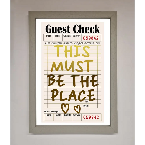 This Must Be The Place Foil Print - A3 (29.7 x 42 cm) / Grey - Framed Print