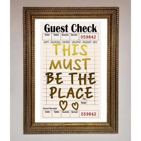 This Must Be The Place Foil Print - A3 (29.7 x 42 cm) / Ornate Gold - Framed Print