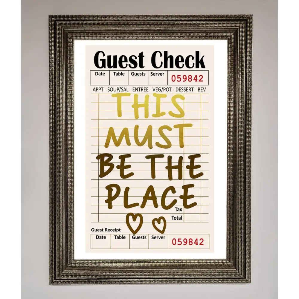 This Must Be The Place Foil Print - A3 (29.7 x 42 cm) / Ornate Silver - Framed Print