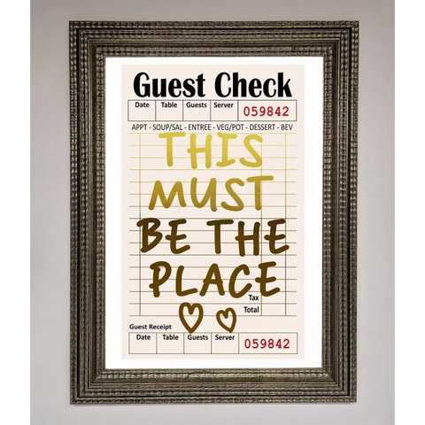 This Must Be The Place Foil Print - A3 (29.7 x 42 cm) / Ornate Silver - Framed Print