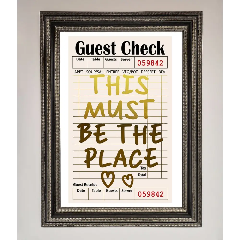 This Must Be The Place Foil Print - A3 (29.7 x 42 cm) / Ornate Silver Black - Framed Print