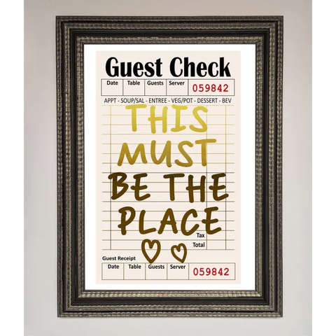 This Must Be The Place Foil Print - A3 (29.7 x 42 cm) / Ornate Silver Black - Framed Print