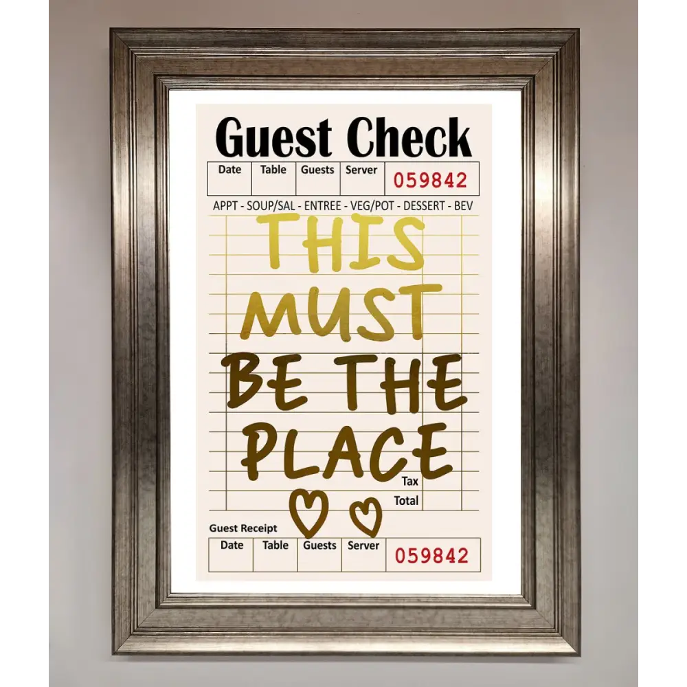 This Must Be The Place Foil Print - A3 (29.7 x 42 cm) / Silver - Framed Print