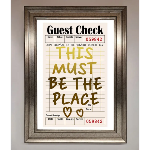 This Must Be The Place Foil Print - A3 (29.7 x 42 cm) / Silver - Framed Print