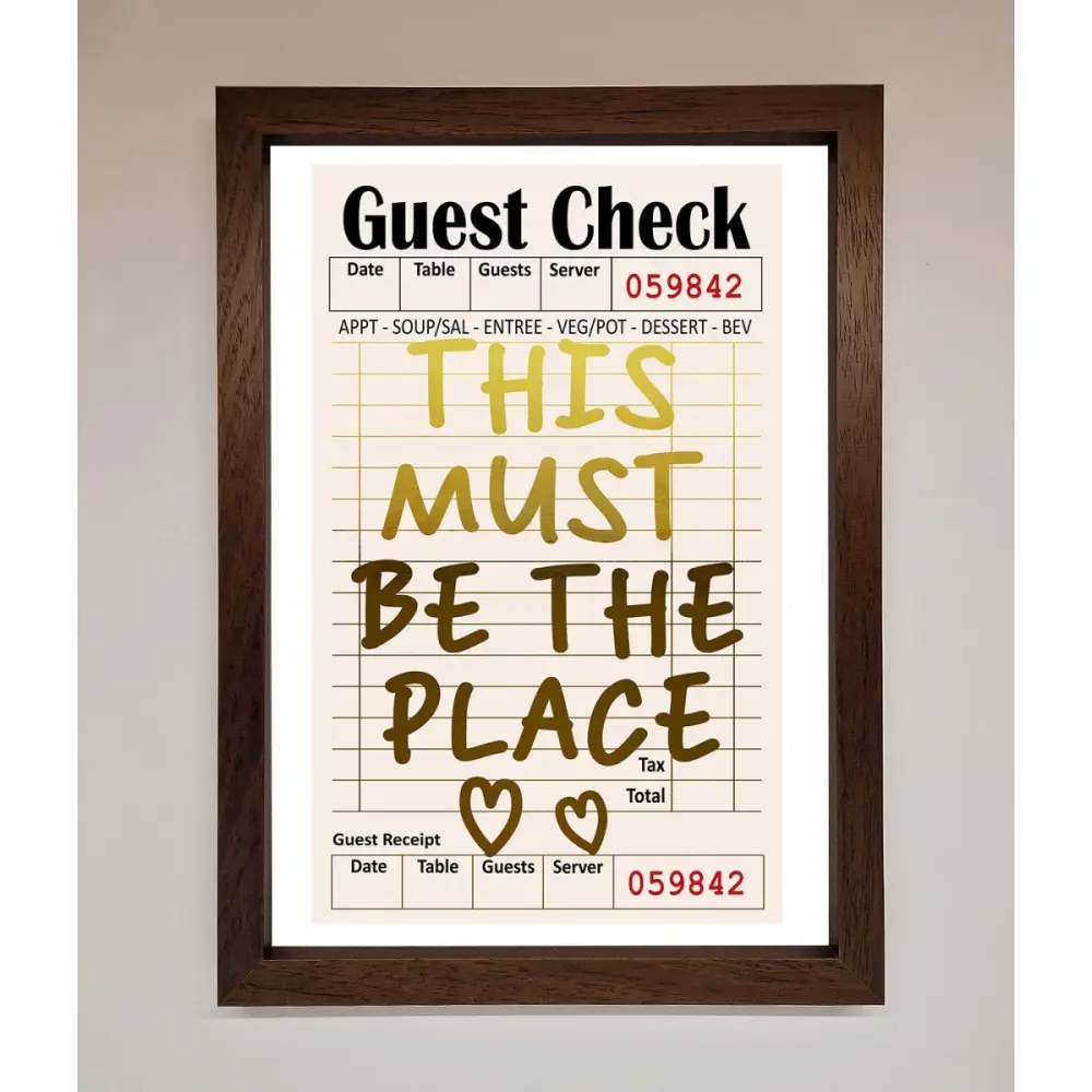 This Must Be The Place Foil Print - A3 (29.7 x 42 cm) / Walnut - Framed Print