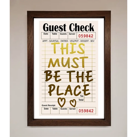 This Must Be The Place Foil Print - A3 (29.7 x 42 cm) / Walnut - Framed Print