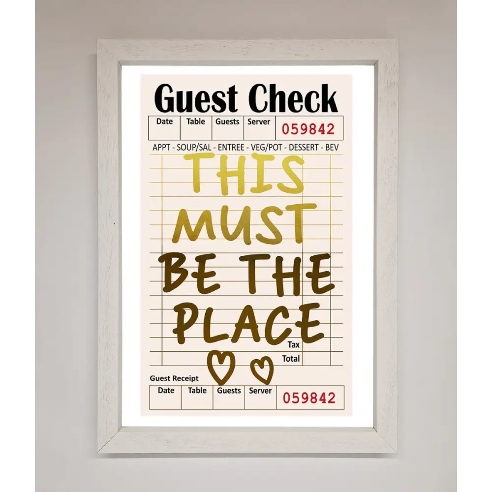 This Must Be The Place Foil Print - A3 (29.7 x 42 cm) / White - Framed Print