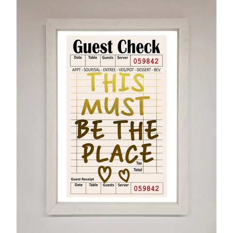 This Must Be The Place Foil Print - A3 (29.7 x 42 cm) / White - Framed Print