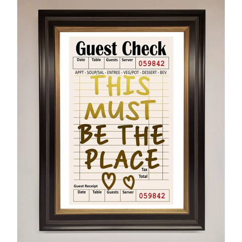This Must Be The Place Foil Print - B0 (100 x 141 cm) / Black Gold - Framed Print