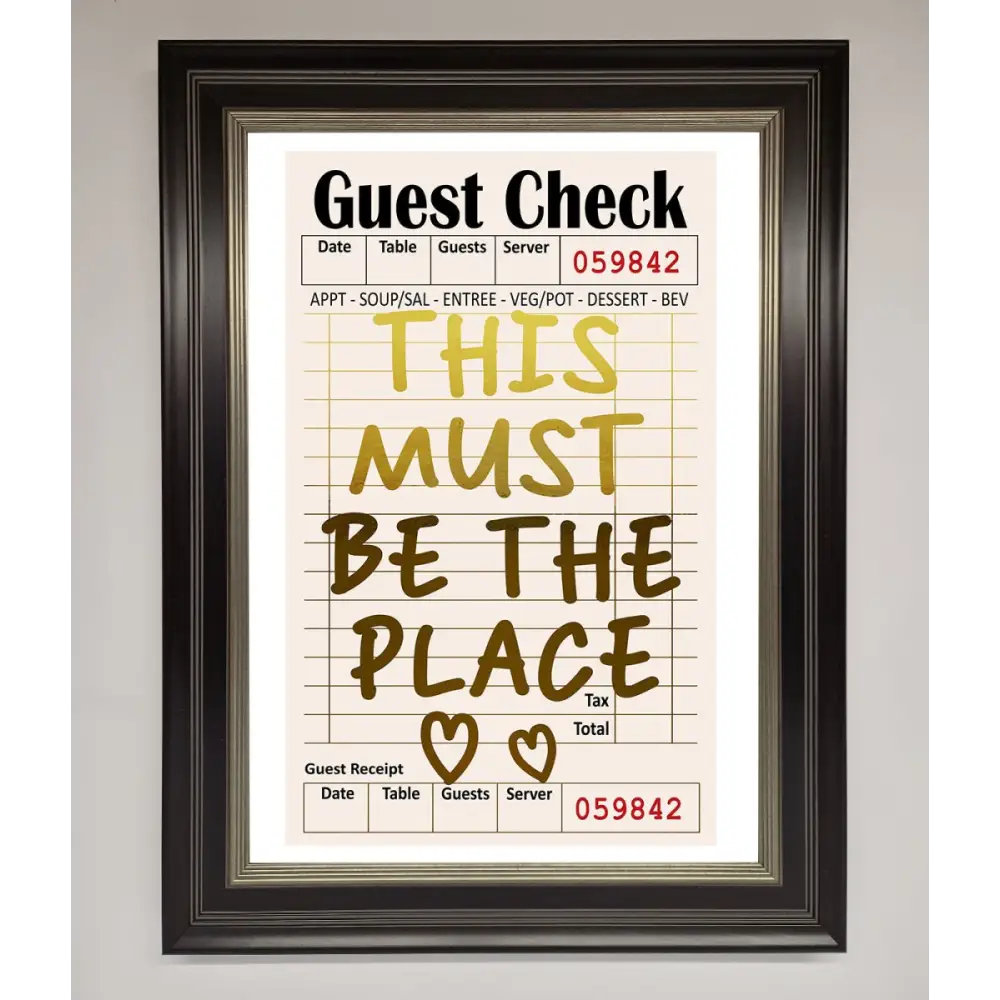 This Must Be The Place Foil Print - B0 (100 x 141 cm) / Black Silver - Framed Print