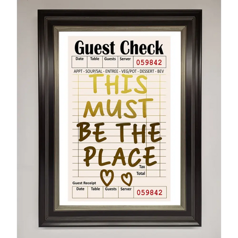 This Must Be The Place Foil Print - B0 (100 x 141 cm) / Black Silver - Framed Print