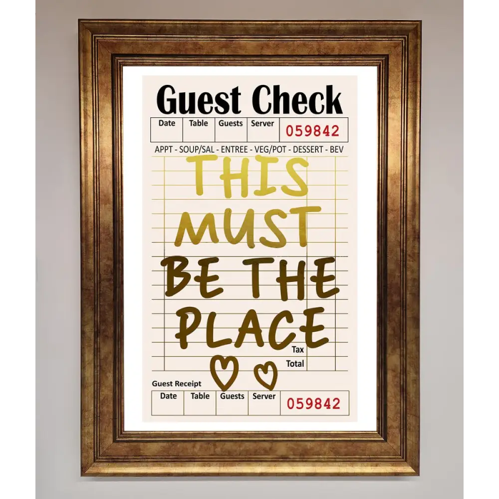 This Must Be The Place Foil Print - B0 (100 x 141 cm) / Bronze - Framed Print
