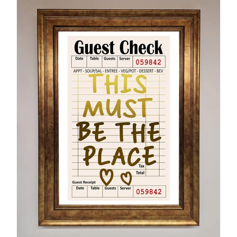 This Must Be The Place Foil Print - B0 (100 x 141 cm) / Bronze - Framed Print