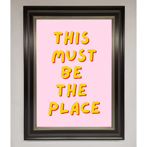 This Must Be The Place Framed Wall Art - A3 (29.7 x 42 cm) / Black Silver - Framed Print