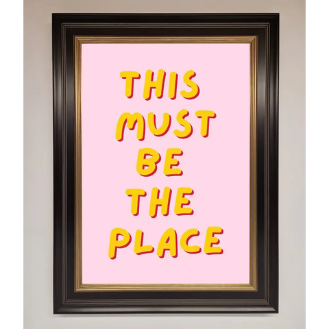 This Must Be The Place Framed Wall Art - A3 (29.7 x 42 cm) / Black Gold - Framed Print